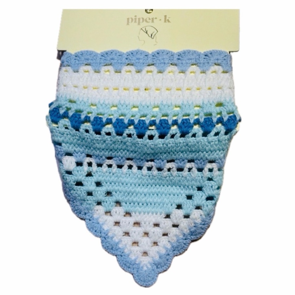 NWT ⚜️🩵⚜️ Piper K Crochet Nautical Bandana Headscarf Head Wrap